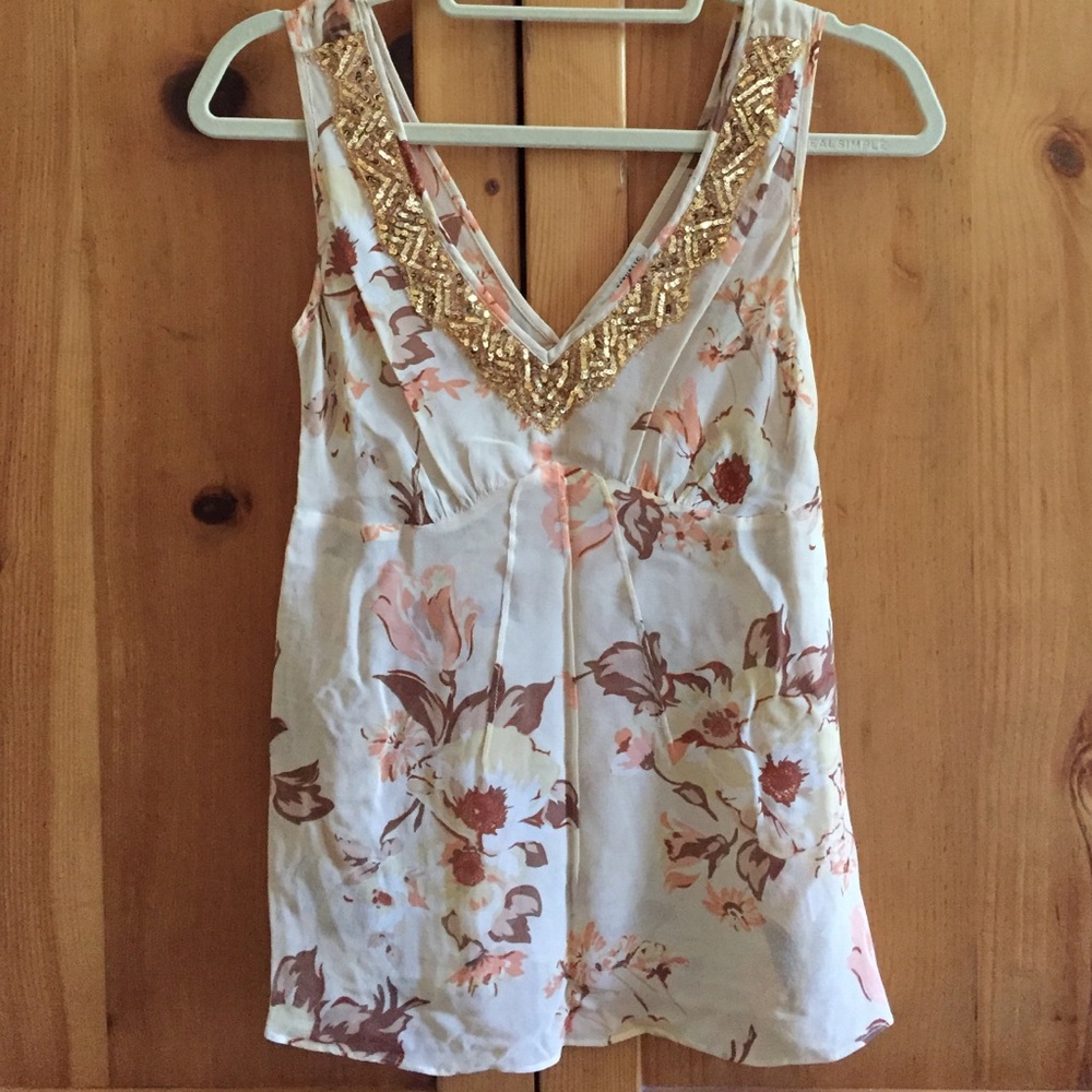 COPY - Banana republic silk floral tank